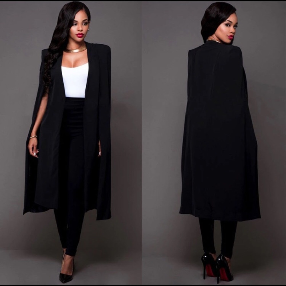 Black blazer cape